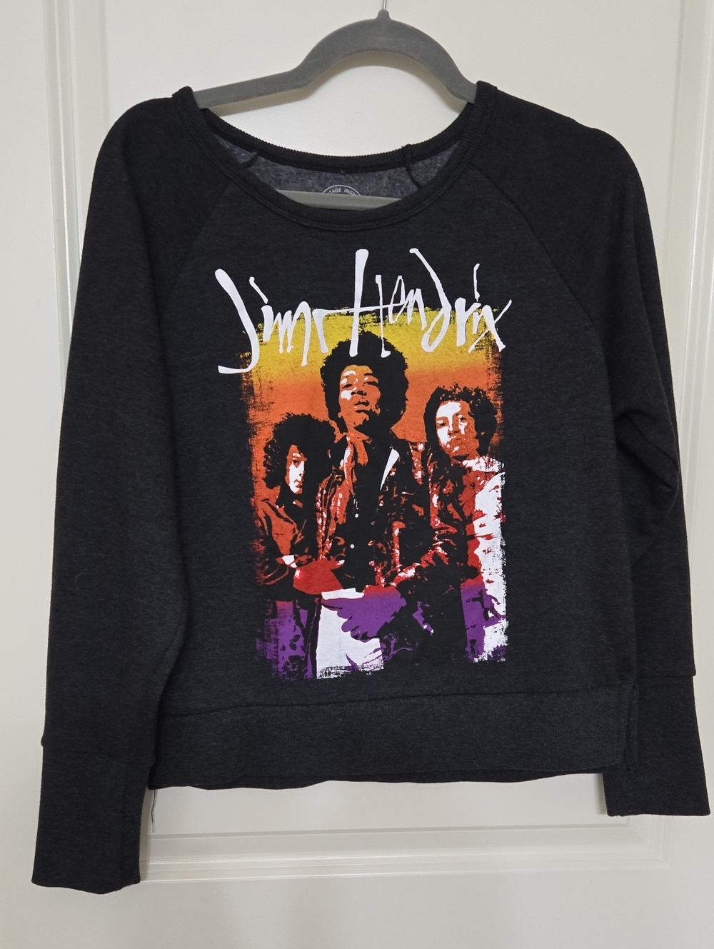 Jimi Hendrix Black Graphic Crewneck Sweatshirt